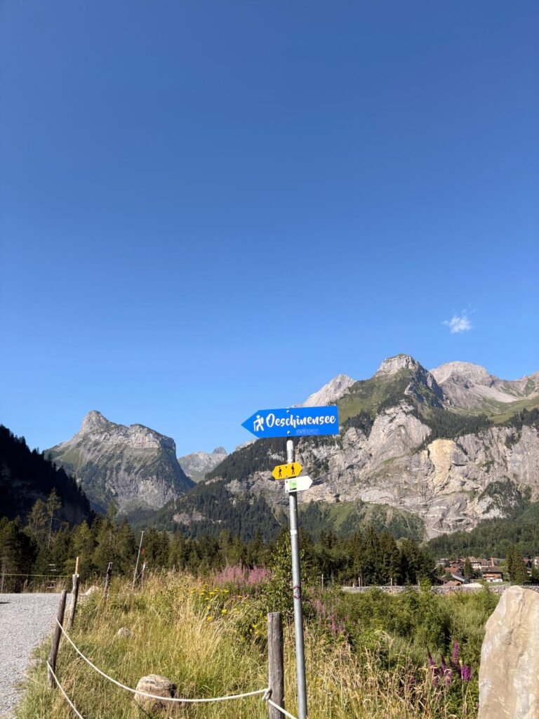 départ de la randonnée du lac oeschinen
