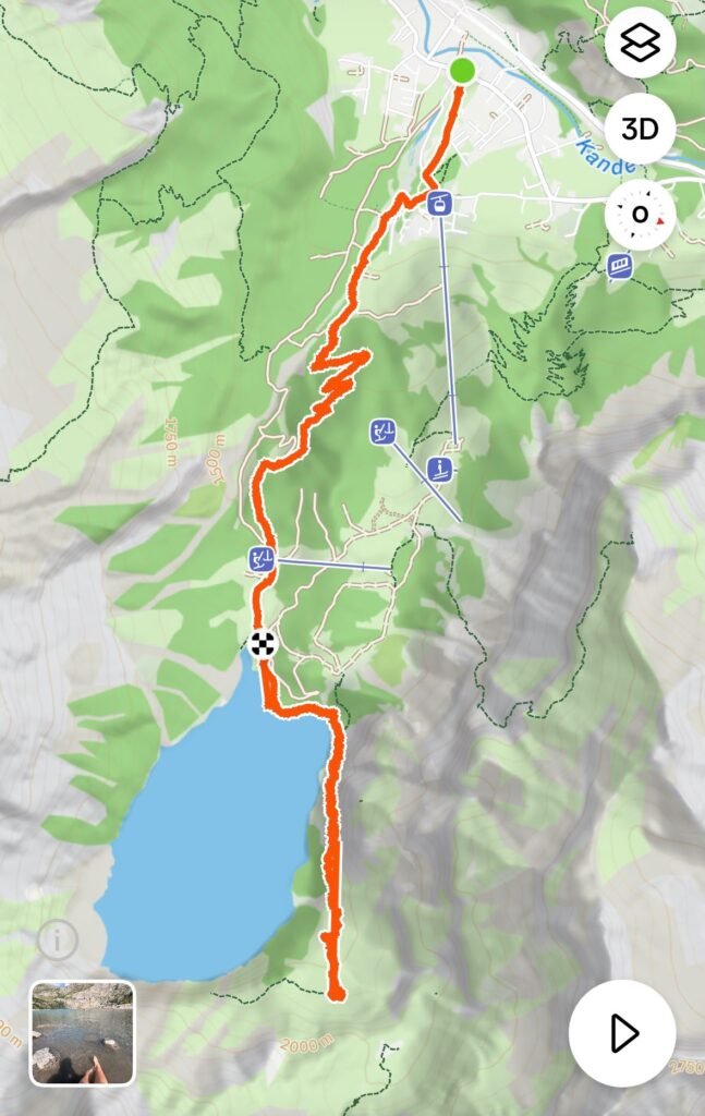 sentier randonnée lac oeschinen